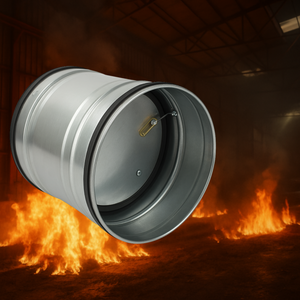 Brandschutzklappe mit Doppellippendichtung Ø 100 - 315 mm